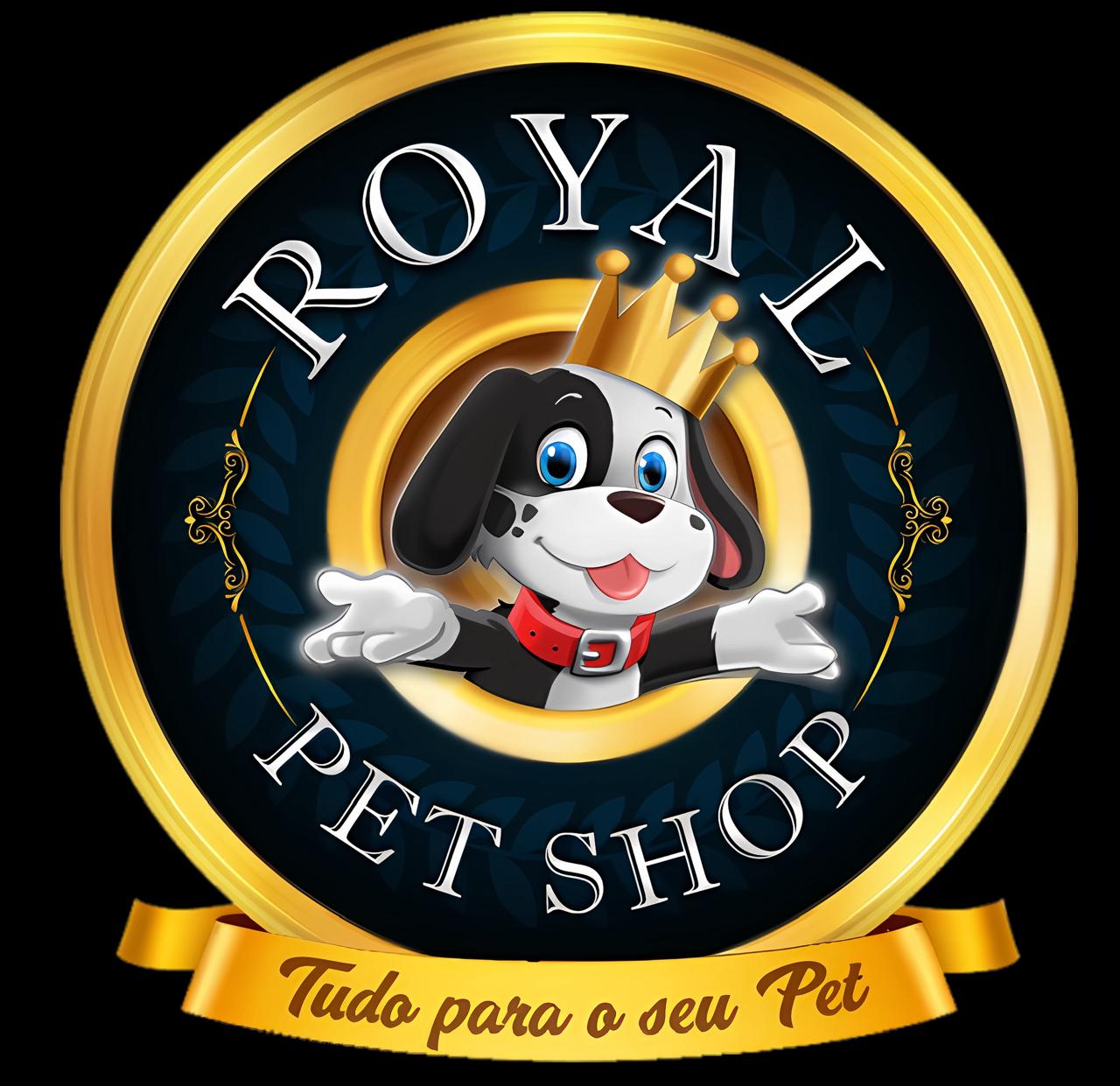 Logo Royal Pet Shop - cachorro com coroa dourada
